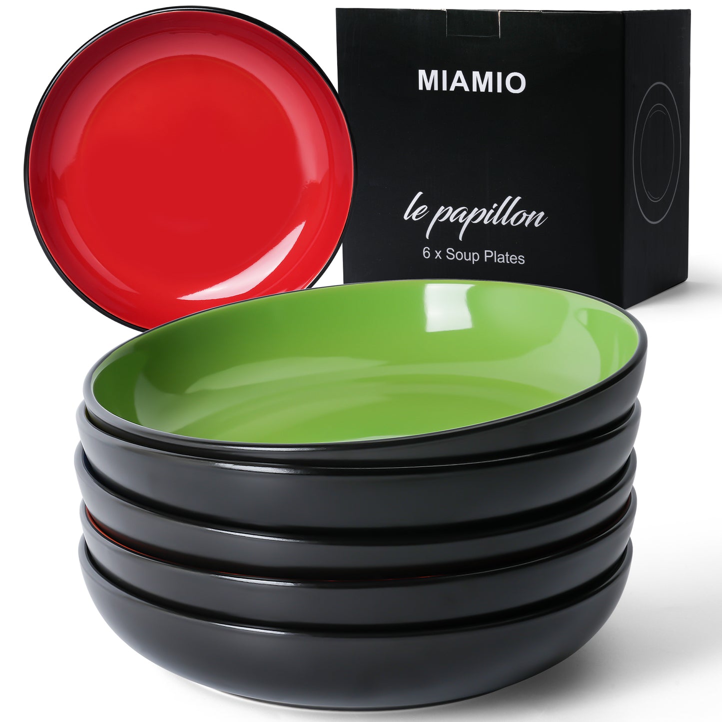 Suppenteller Set Le Papillon Kollektion (6 x 900 ml)