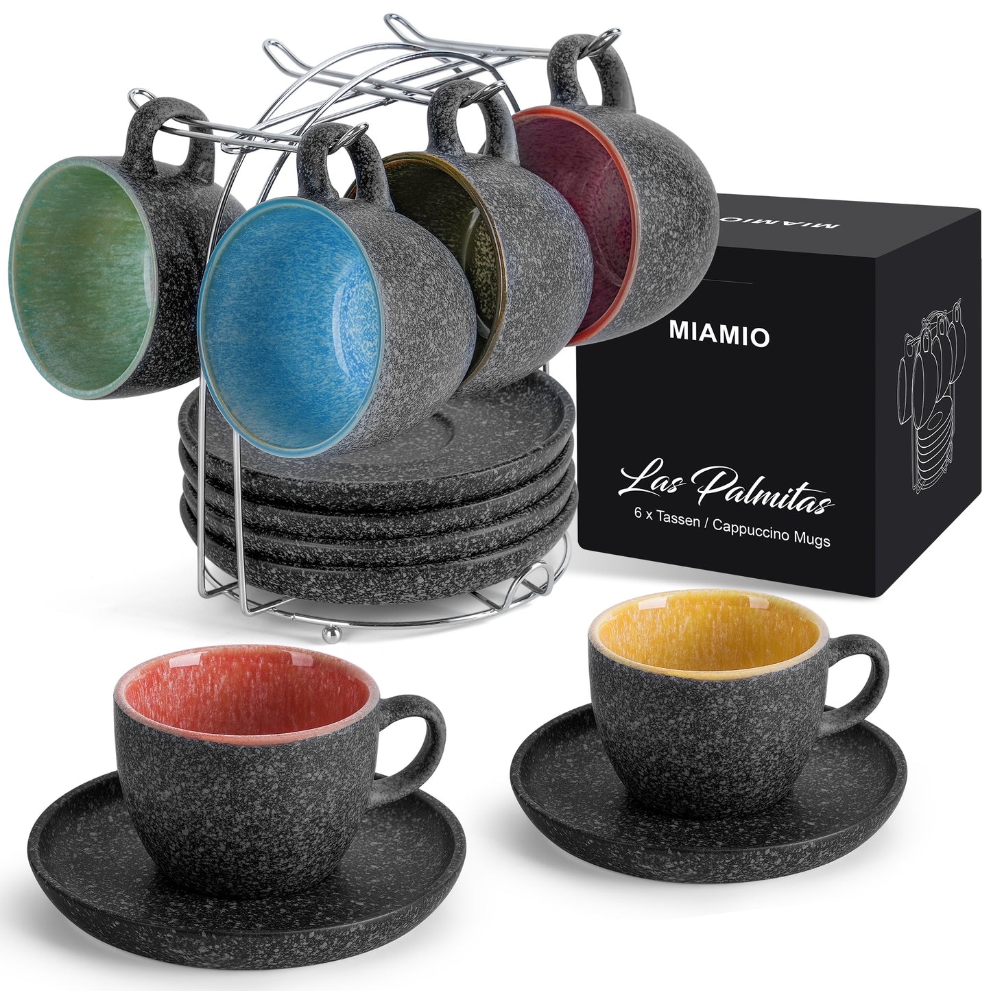 Cappuccinotassen Set Las Palmitas Kollektion (6 x 190 ml)