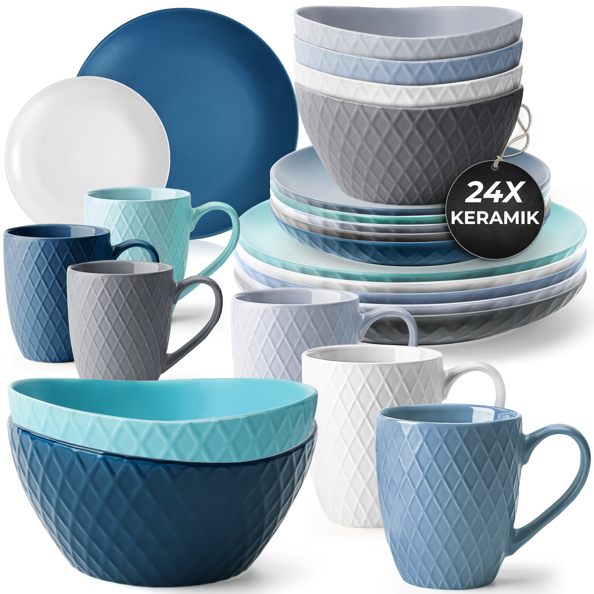 Vajillas Completas Juego De Vajilla Palmanova 24 Piezas Blanco