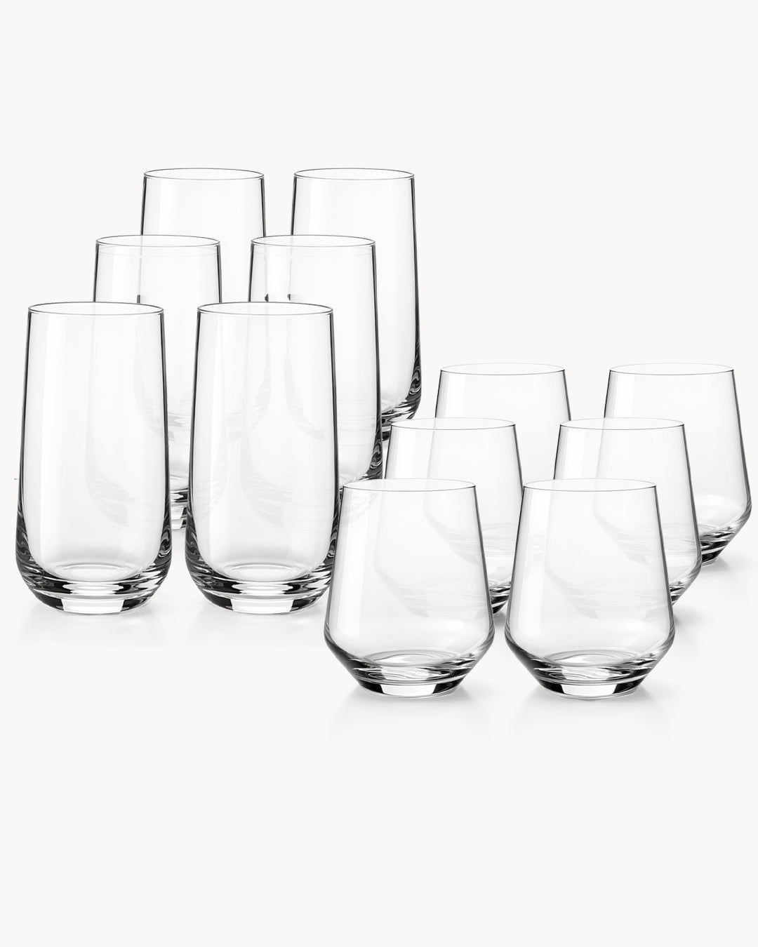 Riva Trinkgläser 12er Set | Wasser- & Longdrinkgläser