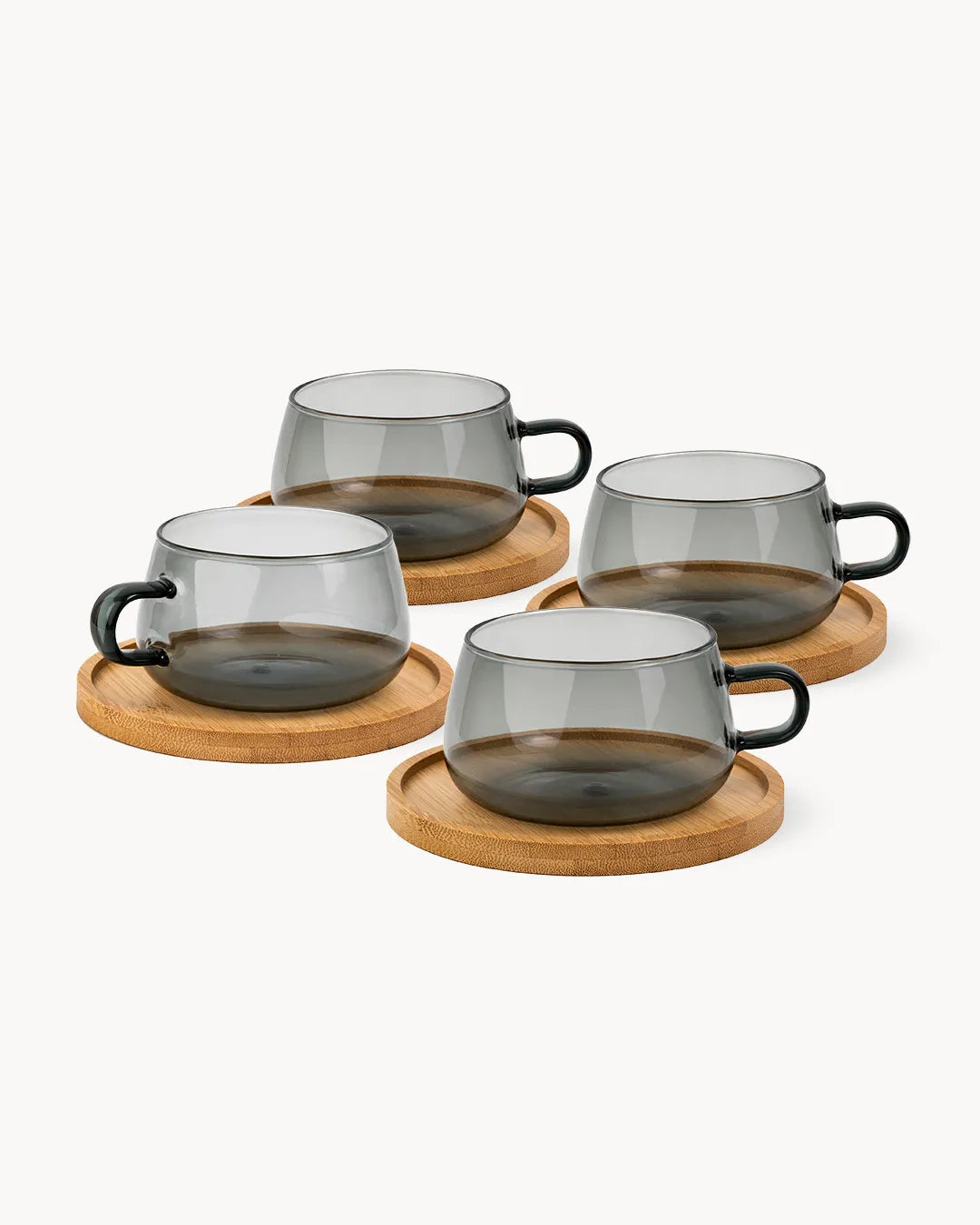 Kaffeetassen aus Glas Olea 4er Set | Gratis Versand DE & AT