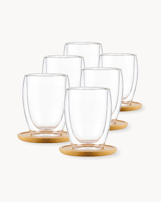 Doppelwandige Latte Macchiato Gläser 6er | Gratis Versand DE & AT