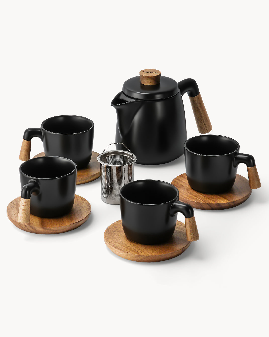 Miamio Teekannen Set Keramik, Tassen und Backformchen Winterzauber Bundle