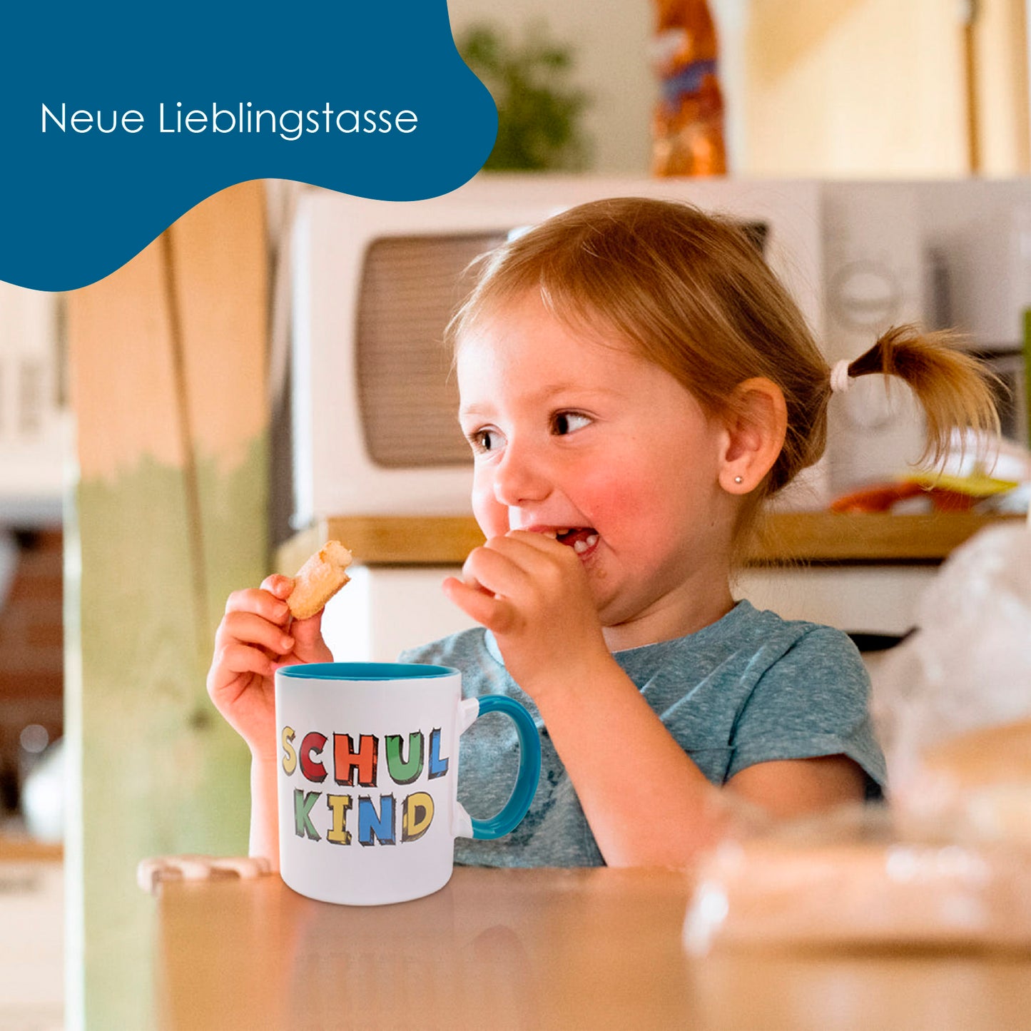 Geschenkset zur Einschulung inkl. Tasse + Frühstücksbrett + 3D Grußkarte + Stundenplan