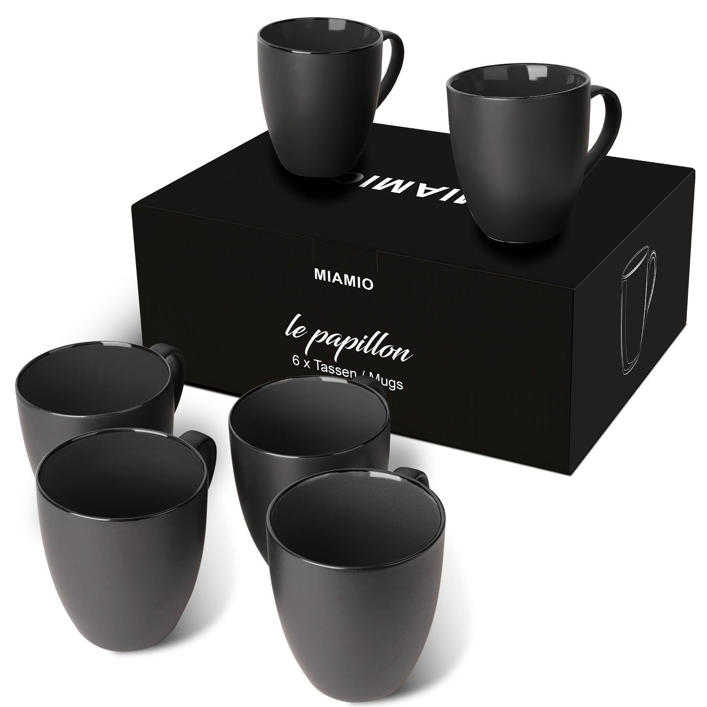 Kaffeetassen Set Le Papillon Kollektion (6 x 350 ml)