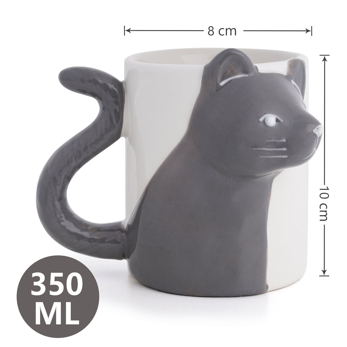 3D Katzen Tassen 2er Set 350 ml
