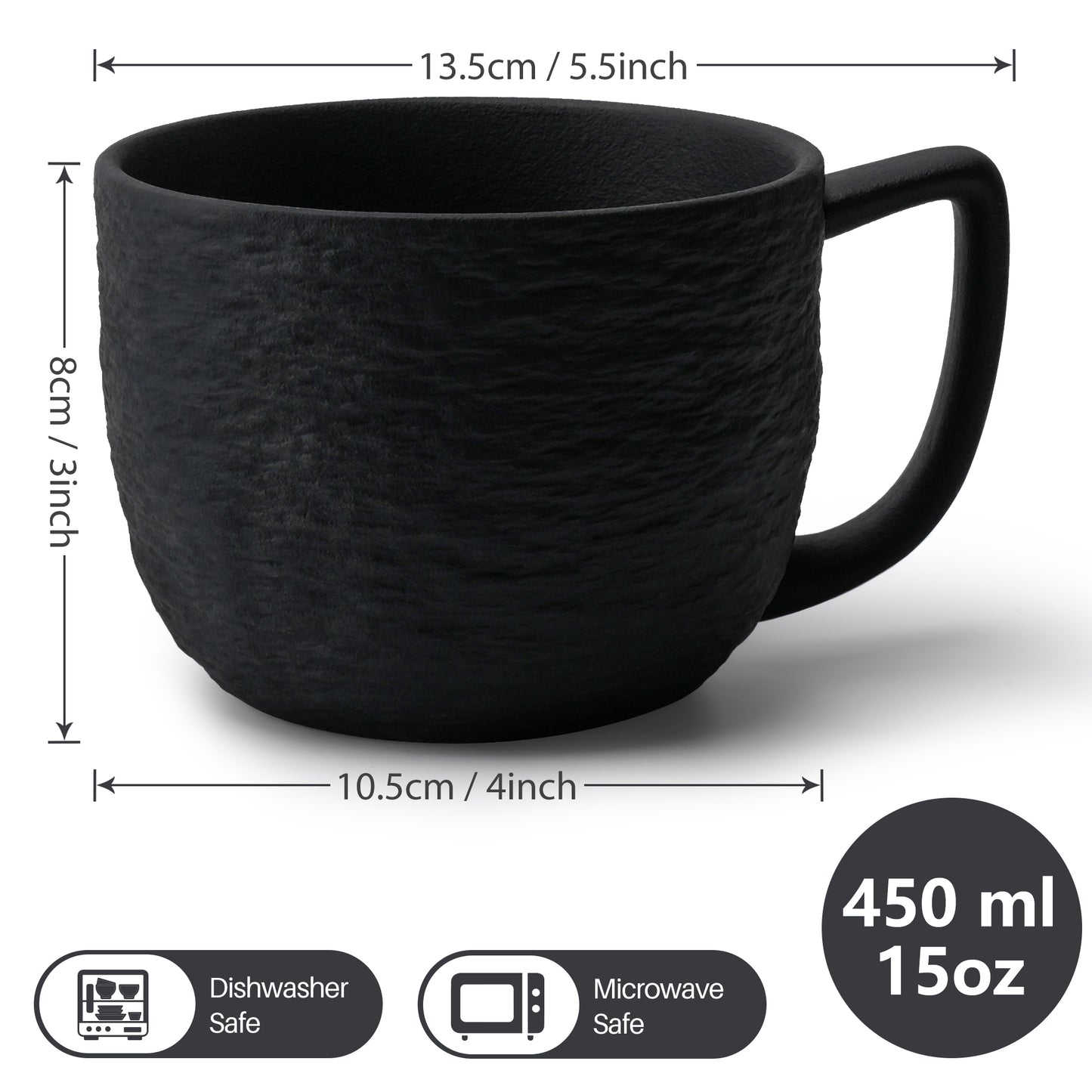 Kaffeetassen Oasis 4er Set 450 ml