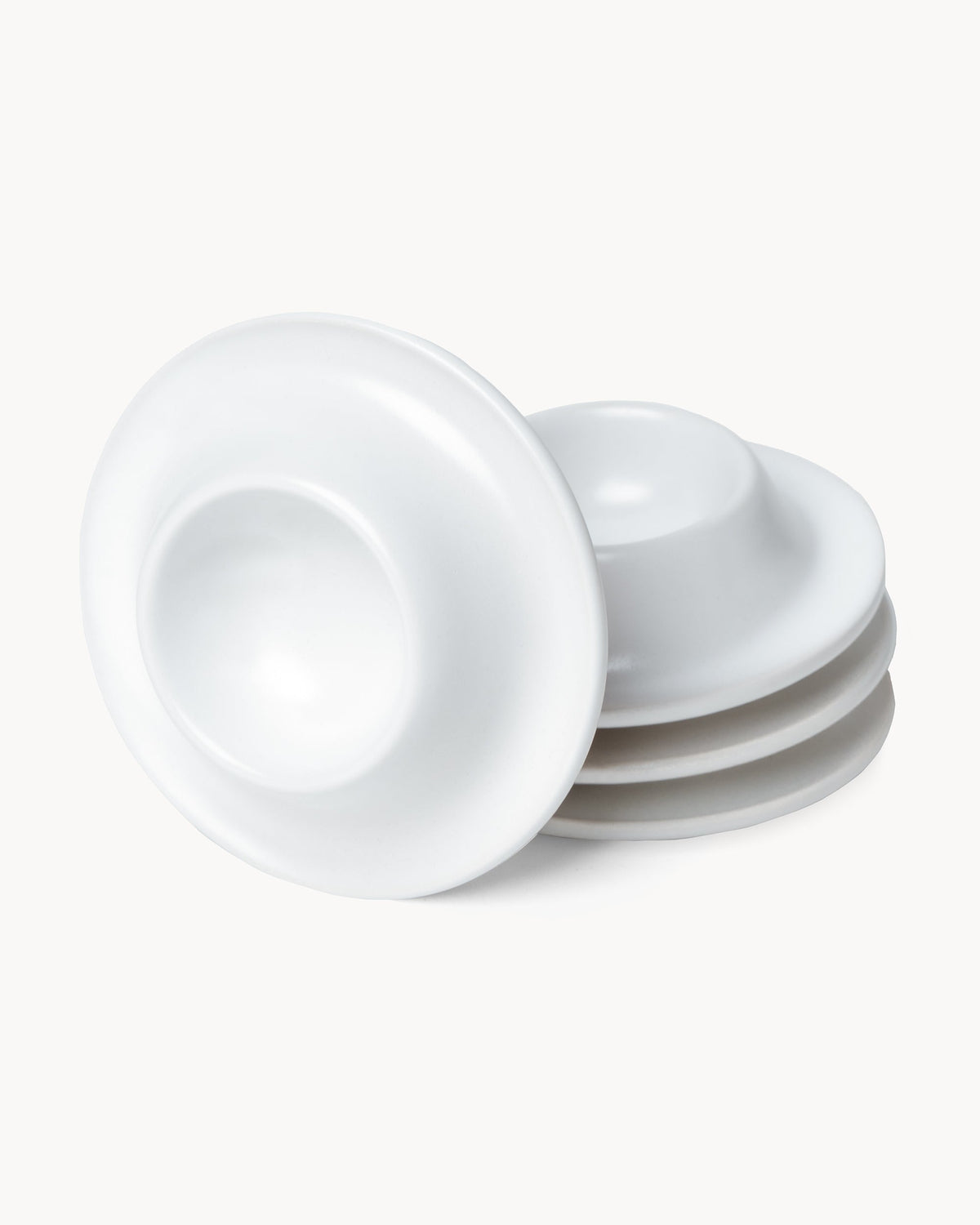 Keramik Eierbecher mit Ablage 4er-Set