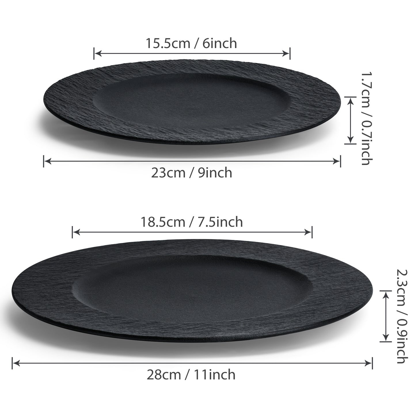 Teller Oasis 4er Set 23-28 cm