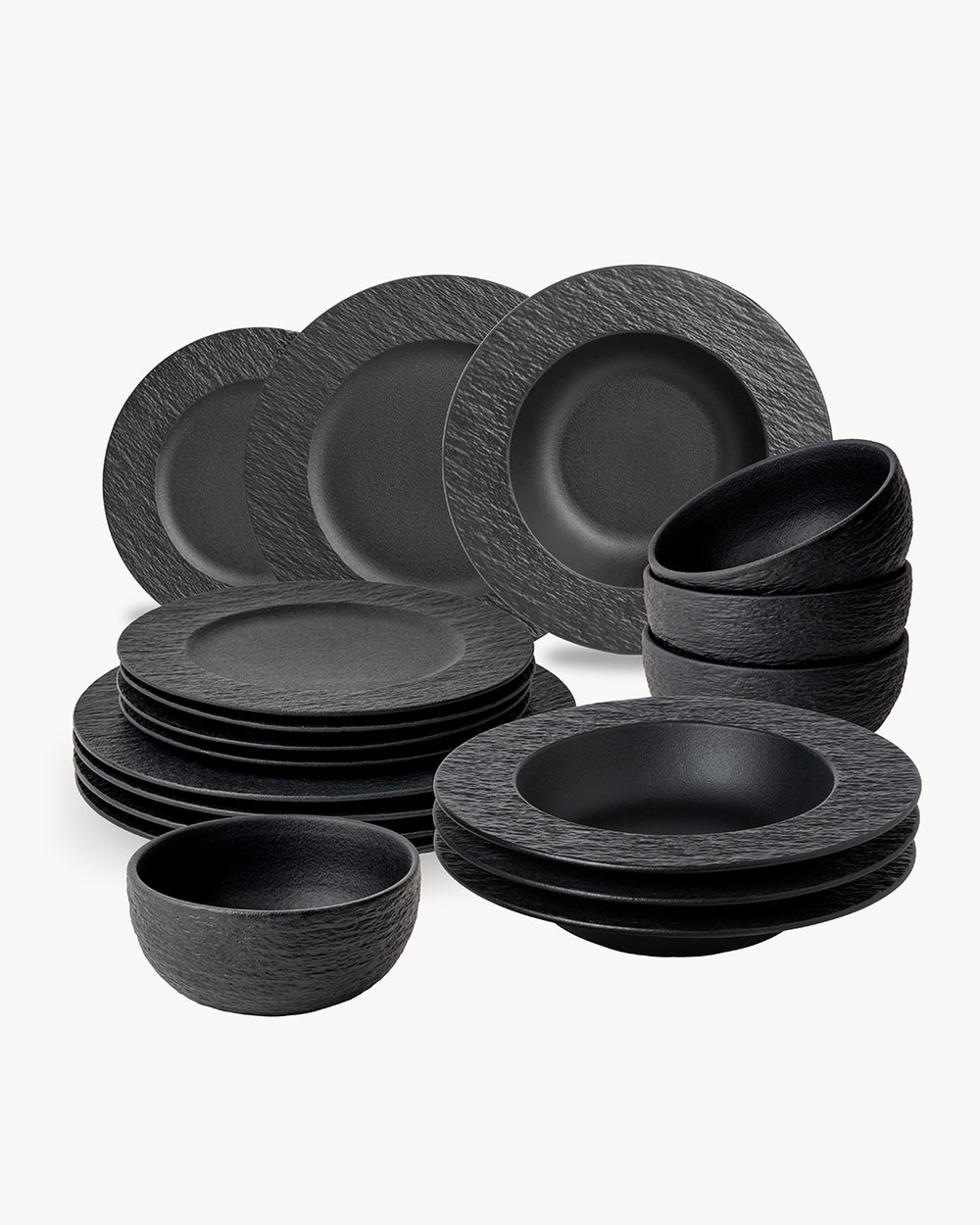 Geschirrset Oasis 16 teilig für 4 Personen mit Suppentellern