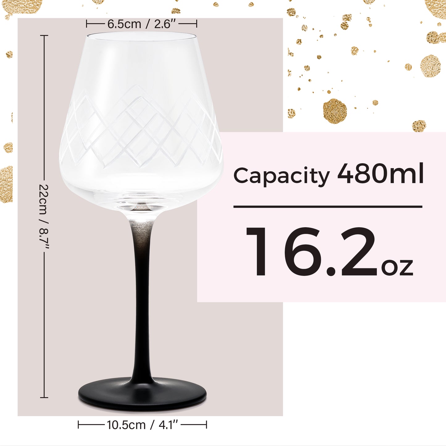Rotweingläser Crystaluna 4er Set 480 ml