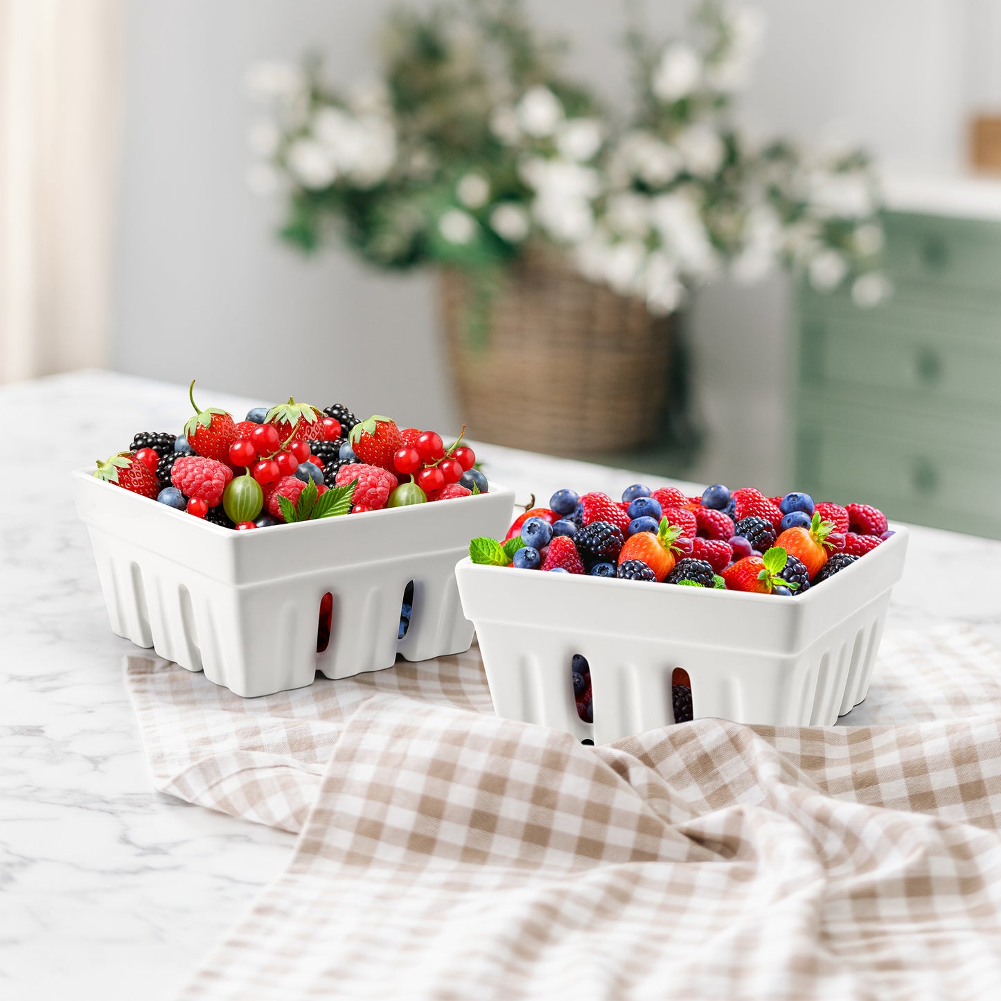 Keramik Beerenkorb 2er Set