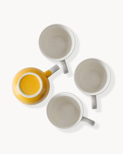 Kaffeetassen Set mit Sprüchen 4er Set 300 ml