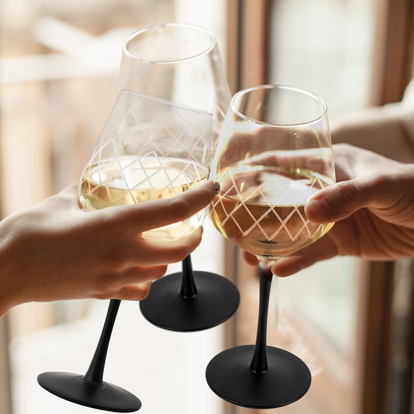 4 x 380 ml Weißwein Gläser Set - Crystaluna Kollektion
