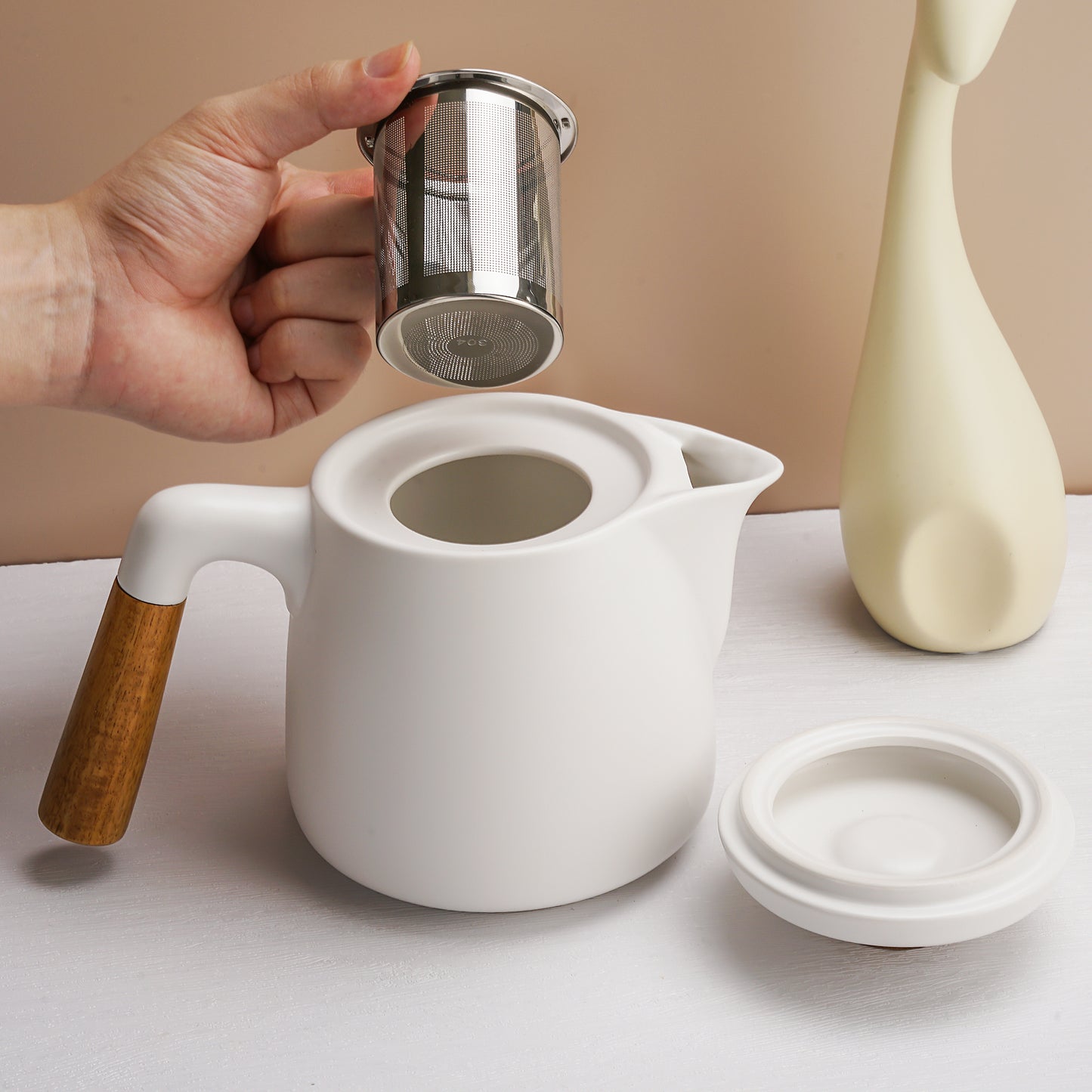 Teekannen Set inkl. 4 Tassen für 4 Personen 1000 ml