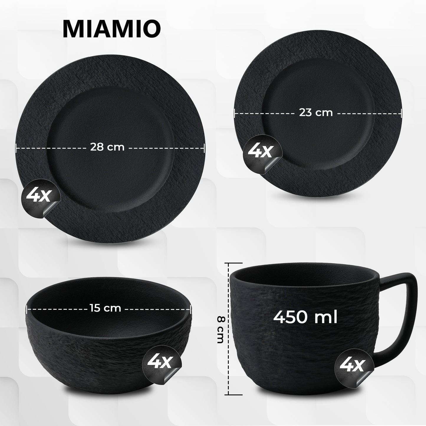 Geschirrset Oasis 16 teilig für 4 Personen