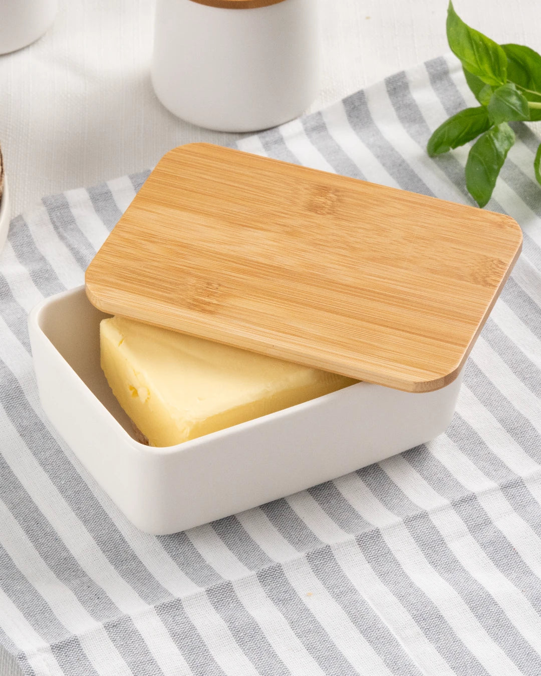Butterdose mit Bambusdeckel | Gratis Versand DE & AT