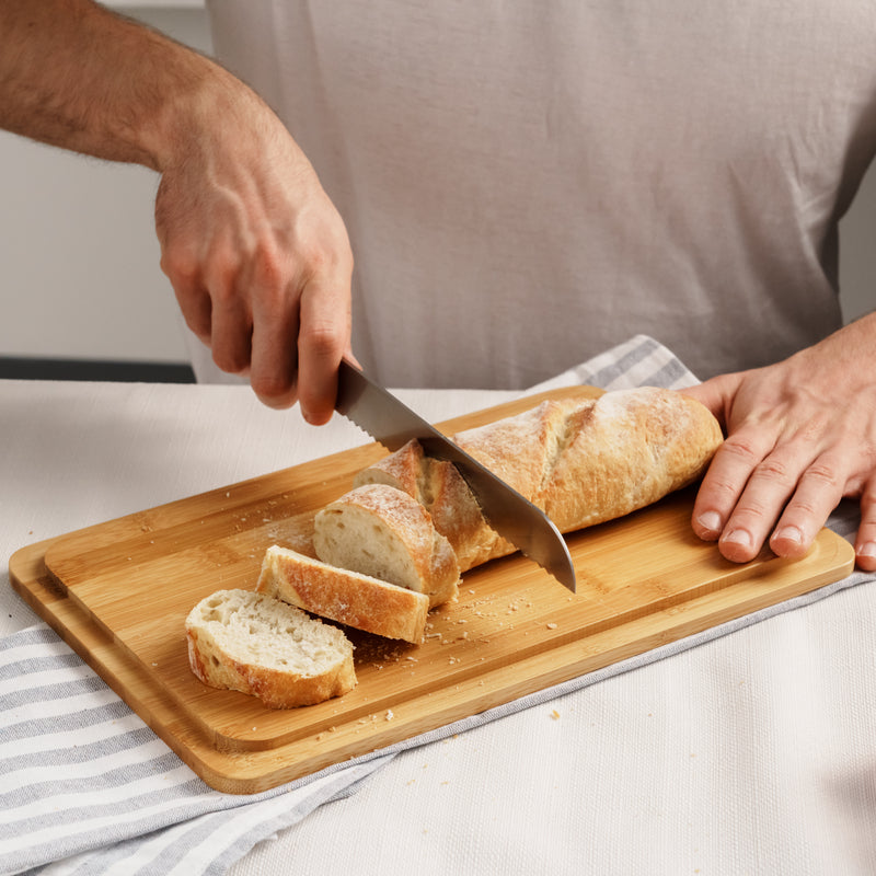 Brotbox Keramik mit Bambusdeckel