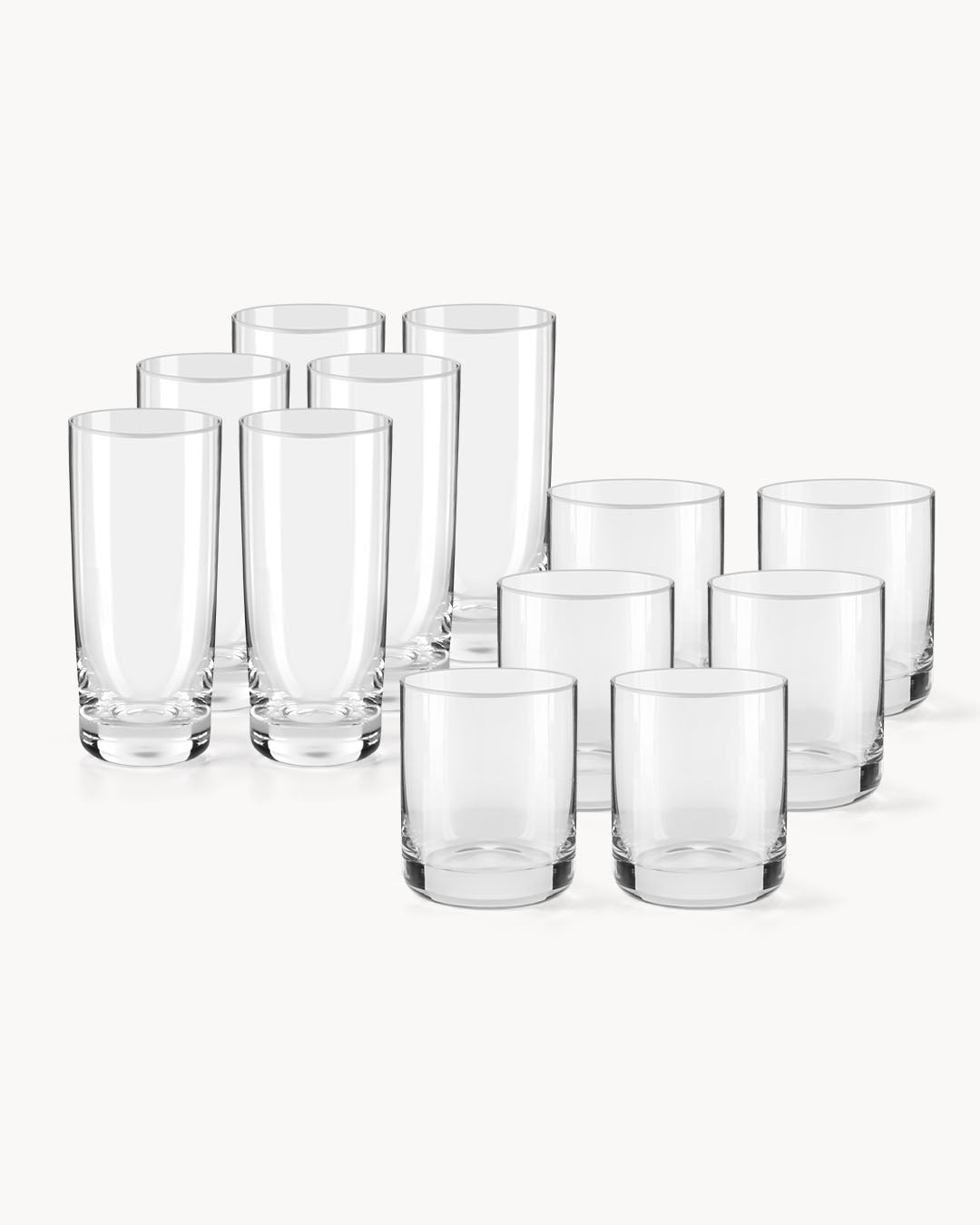Gläser 12er Set 370 ml und 450 ml