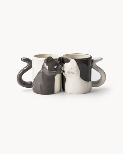 3D Katzen Tassen 2er Set 350 ml
