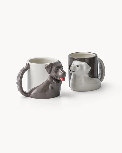 3D Hunde Tassen 2er Set 300 ml