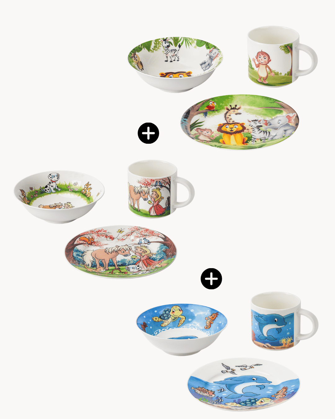 Kindergeschirr-Set – Drei Lieblingsdesigns, zwei bezahlen
