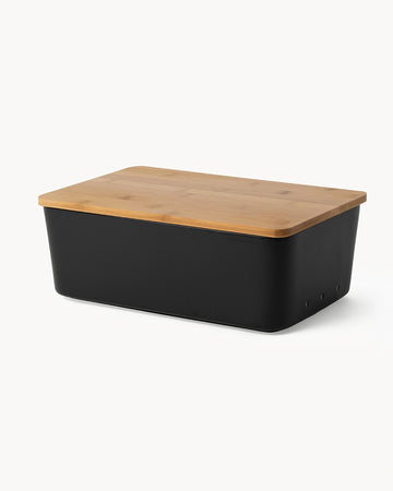 Brotbox Keramik mit Bambusdeckel | Brotkasten