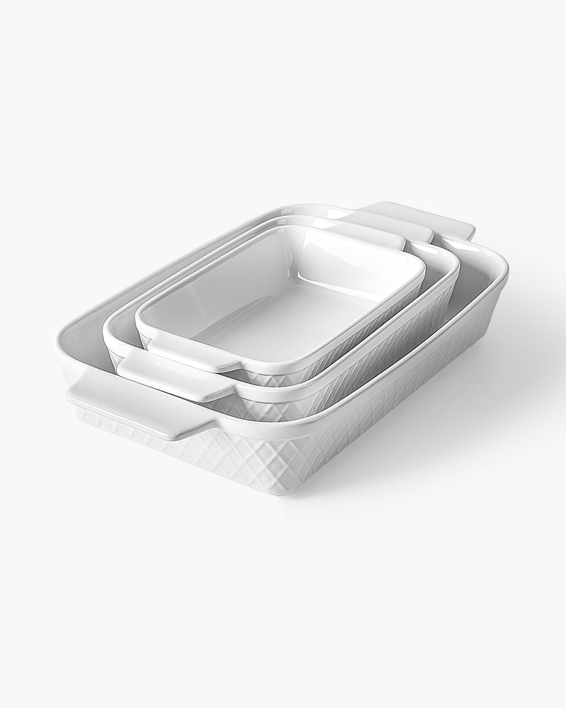 MIAMIO Auflaufformen Set 3 teilig Palmanova aus Keramik 