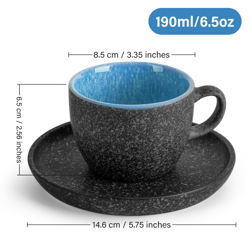 Miamio Cappuccinotassen Las Palmitas 6er Set Keramik 190ml