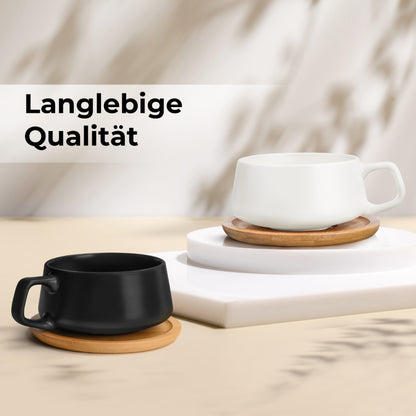 Miamio Cappuccinotassen Luxe 4er Set Keramik 320ml