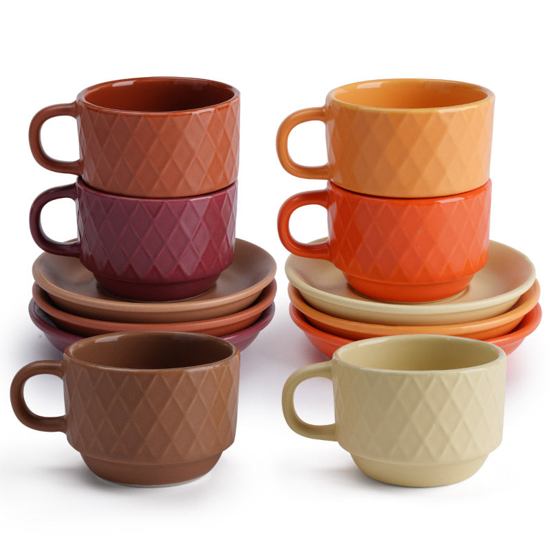 Miamio Espressotassen Palmanova 6er Set Keramik 75ml