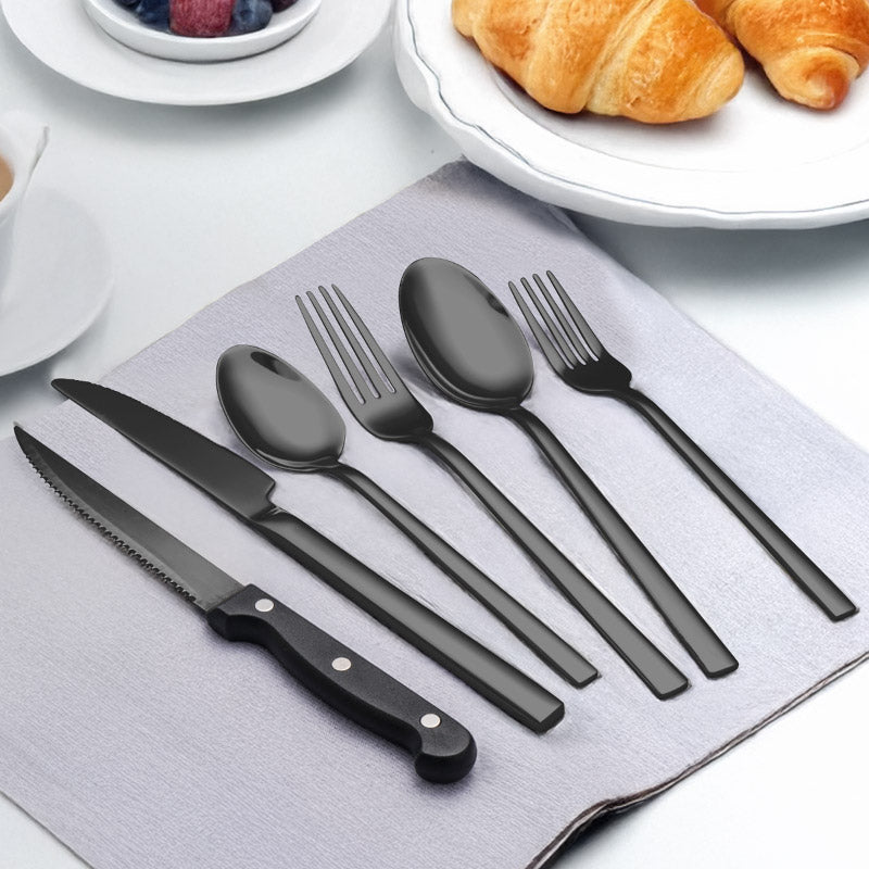 Miamio Geschirr -  Besteck Set 36-teilig fur 6 Personen Edelstahl