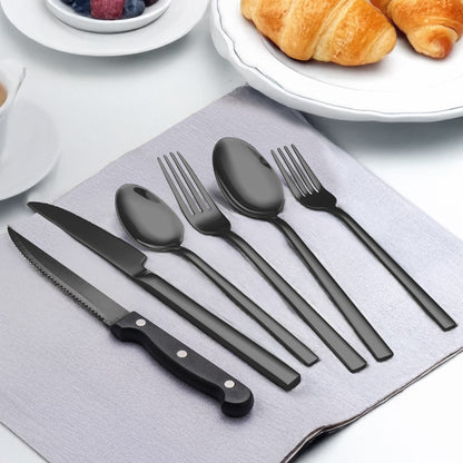 Miamio Geschirr -  Besteck Set 36-teilig fur 6 Personen Edelstahl