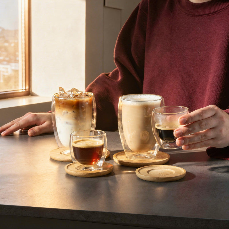 Kaffee Gläser Set | Robustes Qualitäts-Glas für jeden Tag