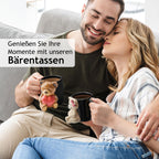 Miamio Parchen Tassen 3D Teddybar Keramik, Geschenk fur Paare
