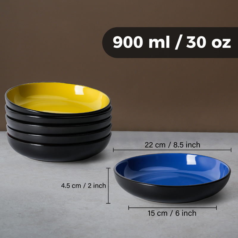 Miamio Suppenteller Le Papillon 6er Set Keramik 900ml