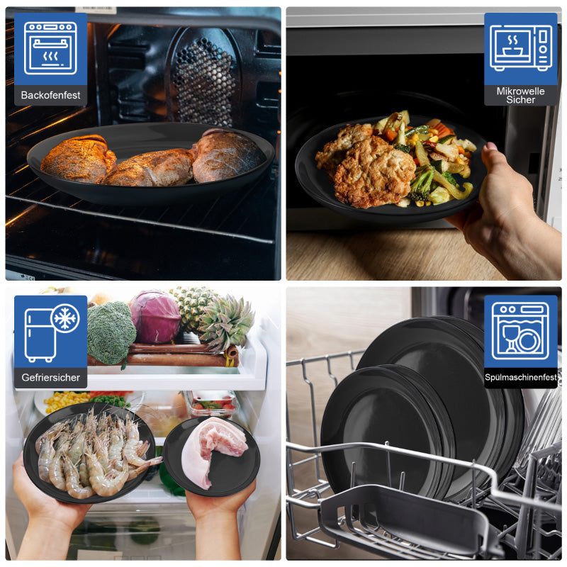 Miamio Teller Set Le Papillon 6er Keramik 20,5 - 26 cm