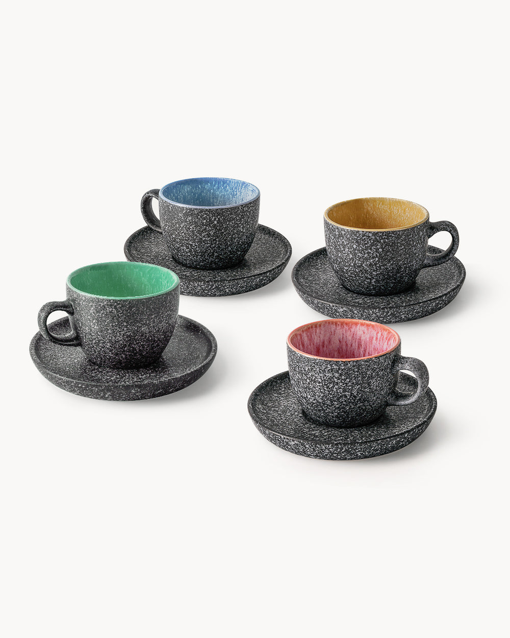 Miamio Cappuccinotassen Las Palmitas 6er Set Keramik 190ml