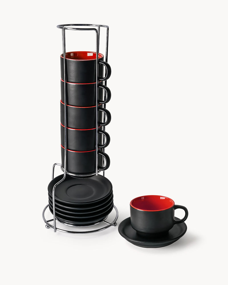 Miamio Espressotassen Le Papillon 6er Set Keramik 75ml