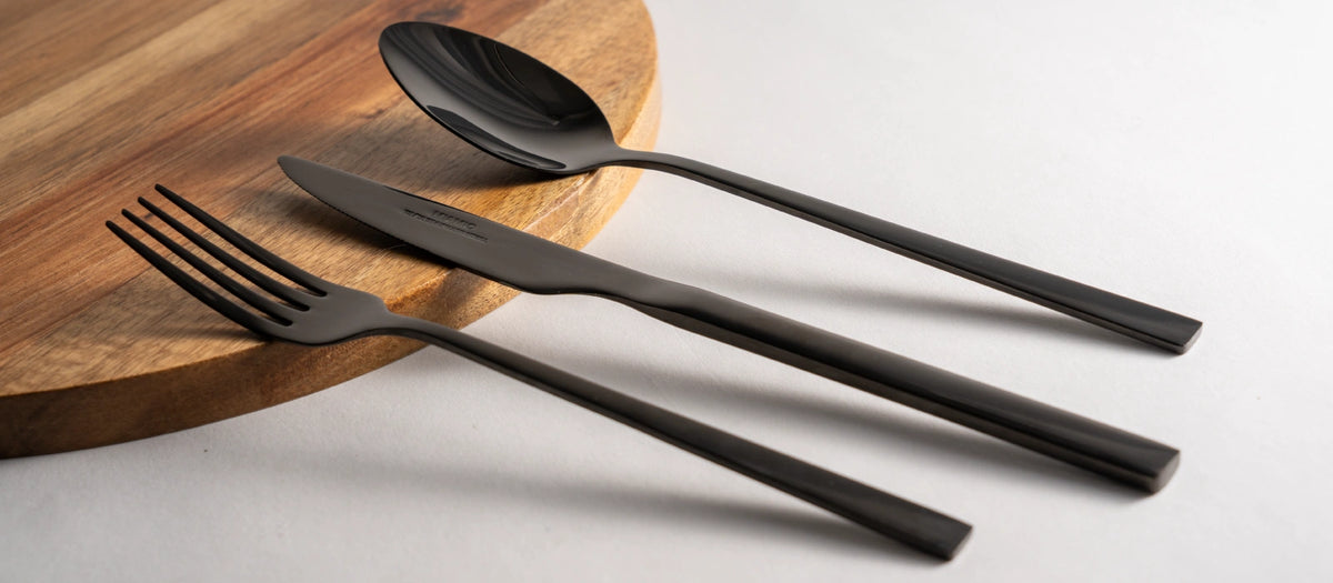 Besteckset Schwarz aus Edelstahl 18/10