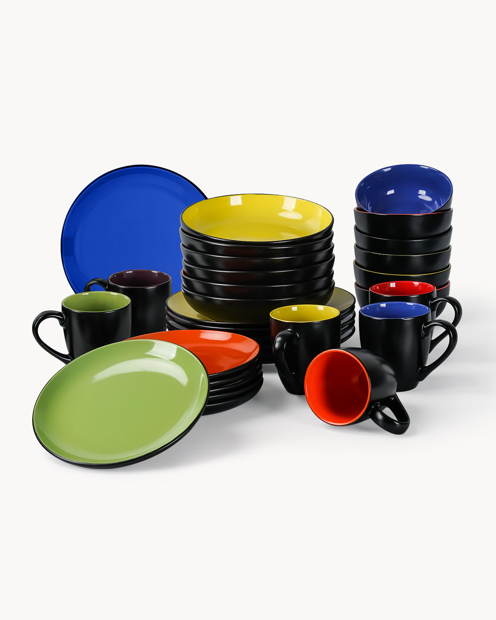 Miamio Geschirr Set Le Papillon 30-teilig für 6 Personen Keramik