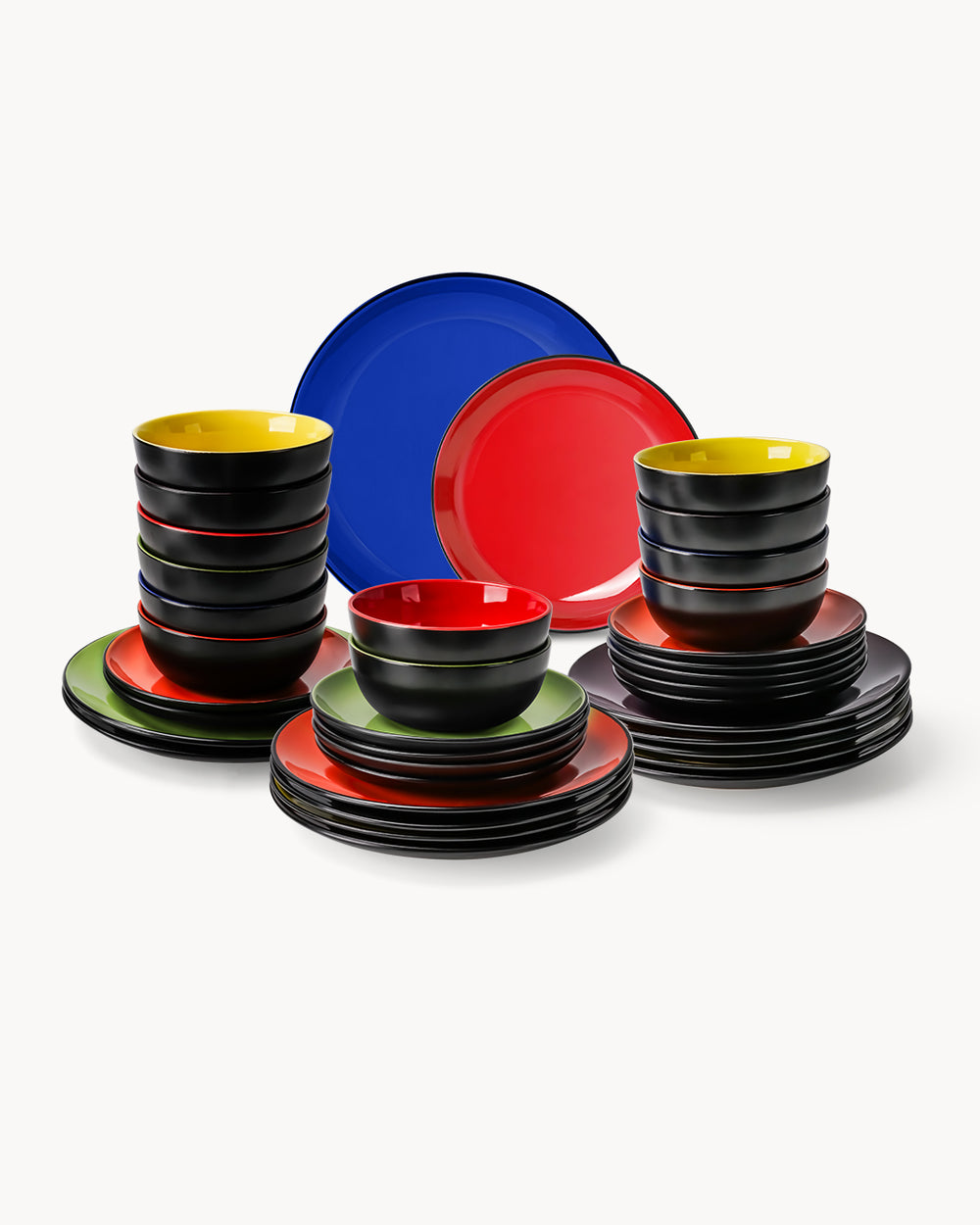 Miamio Geschirr Set Le Papillon 36-teilig für 12 Personen Keramik