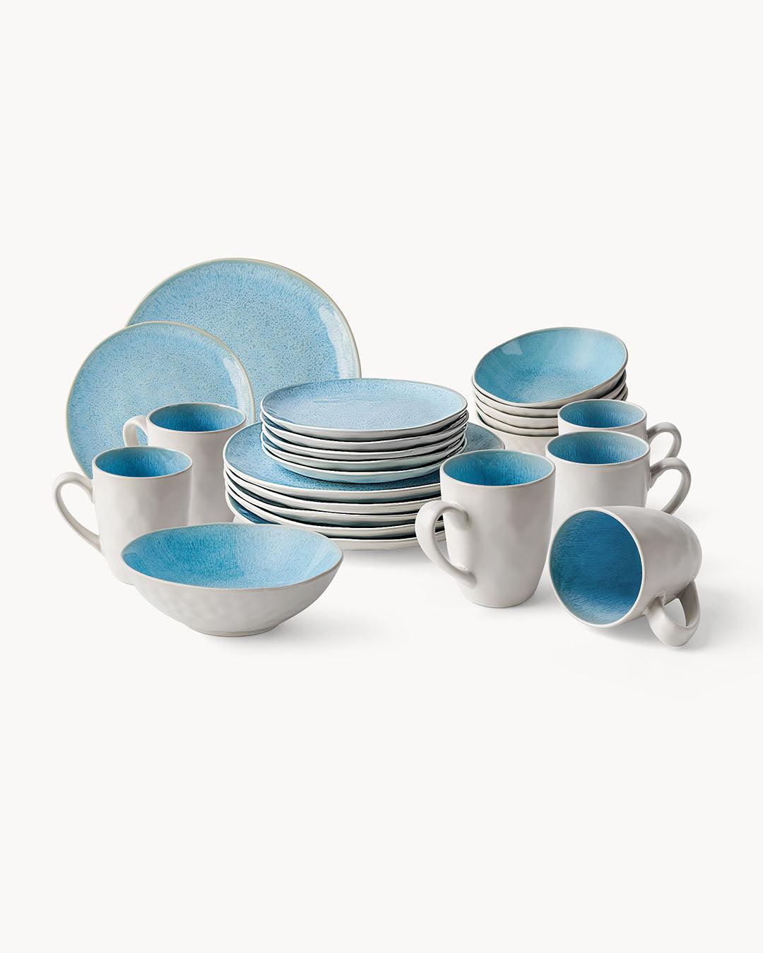 Miamio Geschirr Set Lumera 24-teilig fUr 6 Personen Keramik