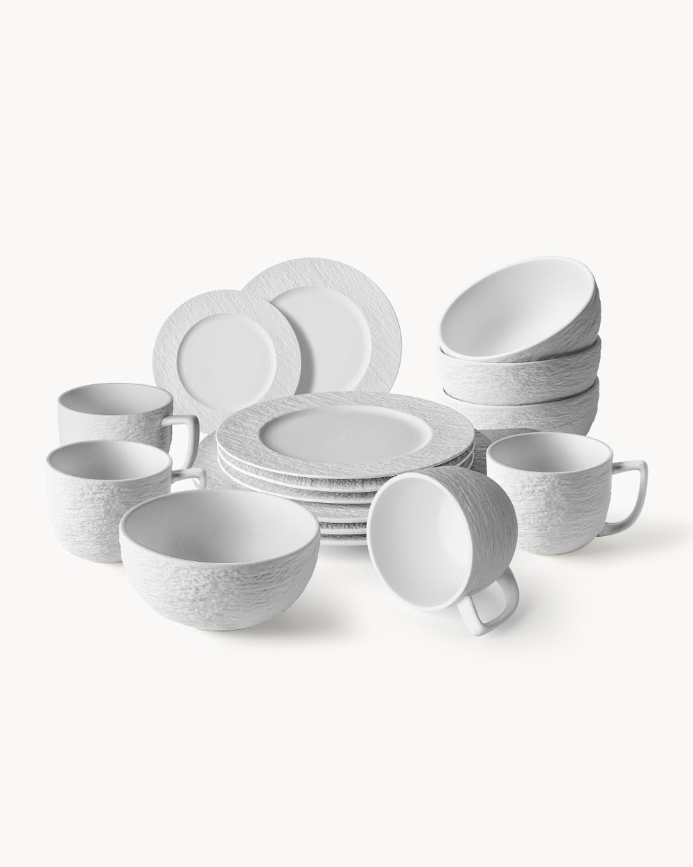 Miamio Geschirrset Oasis 16 teilig fur 4 Personen, tassen, teller, schussel