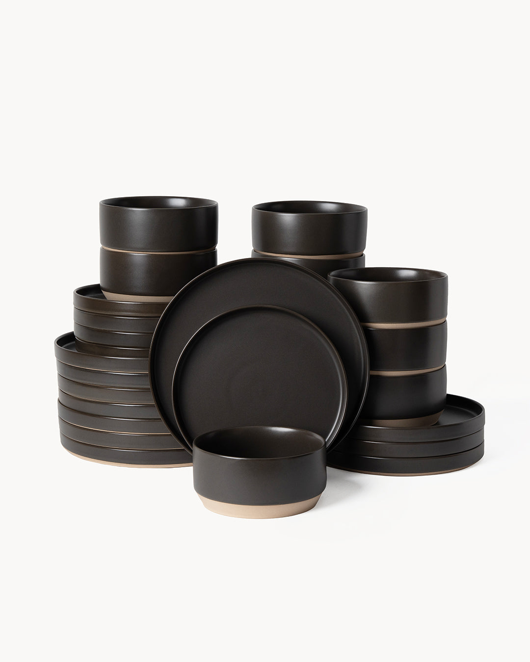 Miamio Geschirrset tassen und teller Sierra basalt