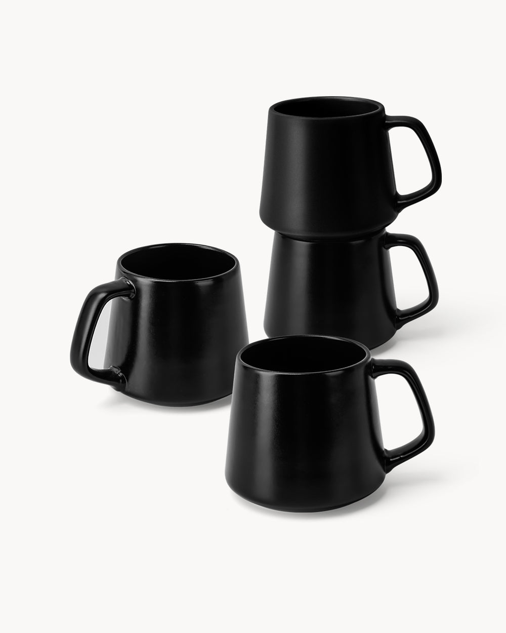 Miamio Kaffeetassen Luxe 4er Set Keramik 420ml