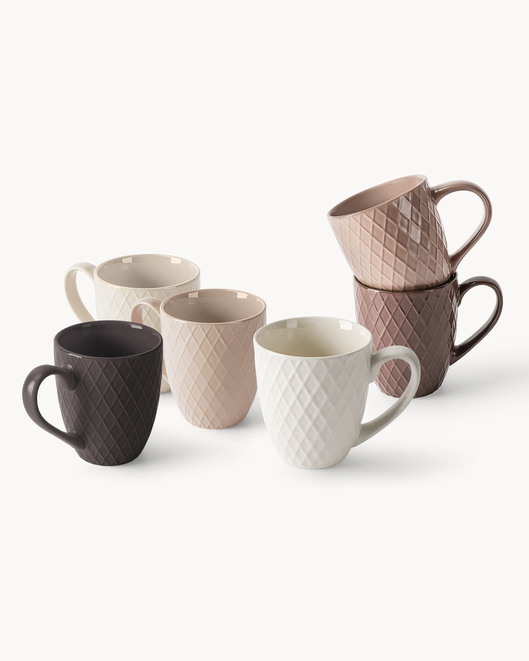 Miamio Kaffeetassen Palmanova 6er Set Keramik 400ml