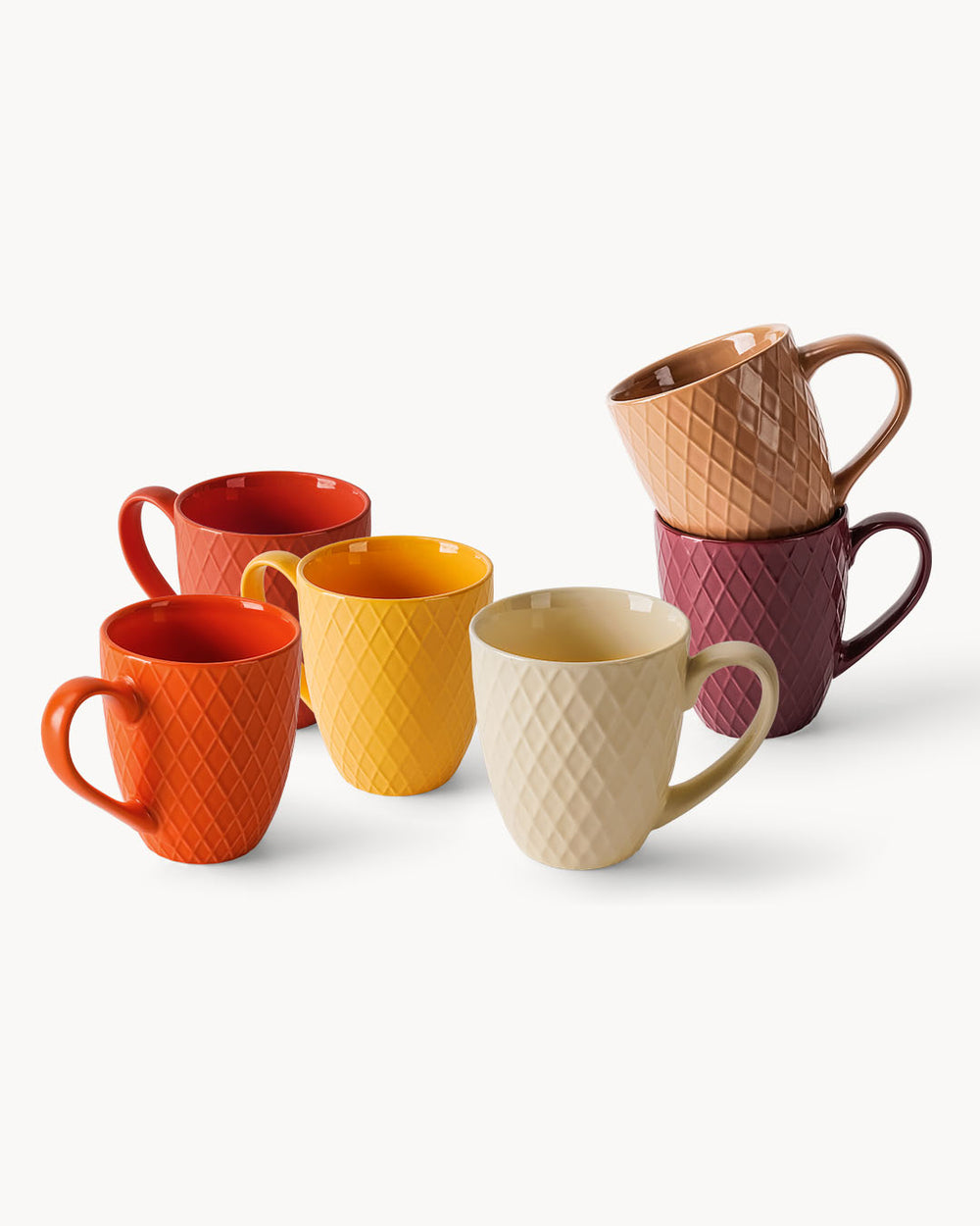 Miamio Kaffeetassen Palmanova 6er Set Keramik 400ml