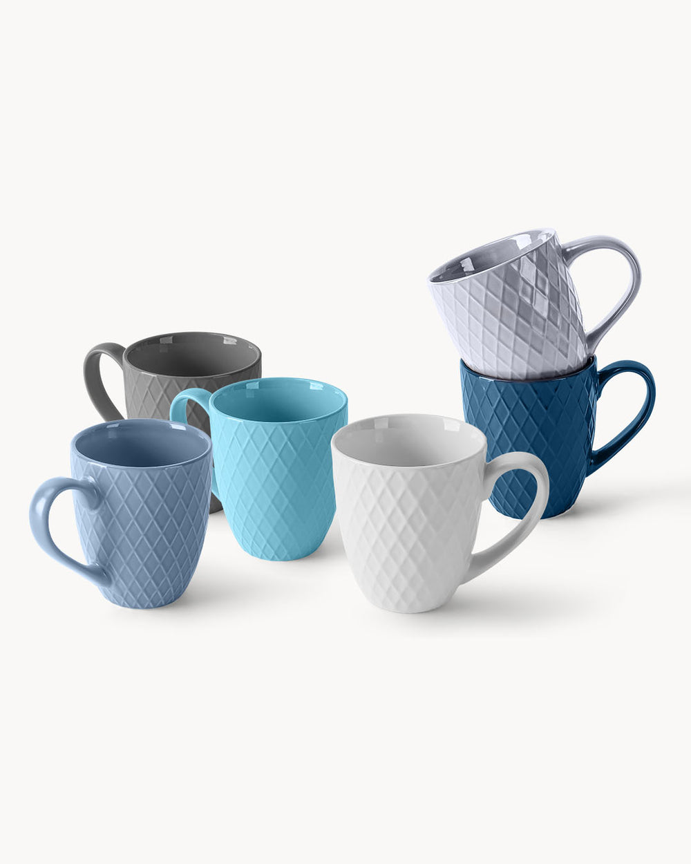 Miamio Kaffeetassen Palmanova 6er Set Keramik 400ml