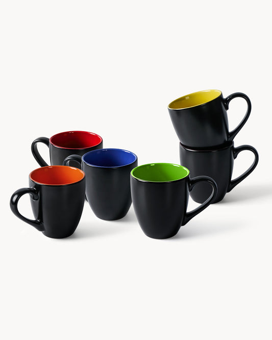 Miamio Kaffeetassen Schüsseln Le Papillon 12-teilig Keramik sommerliche Farben 